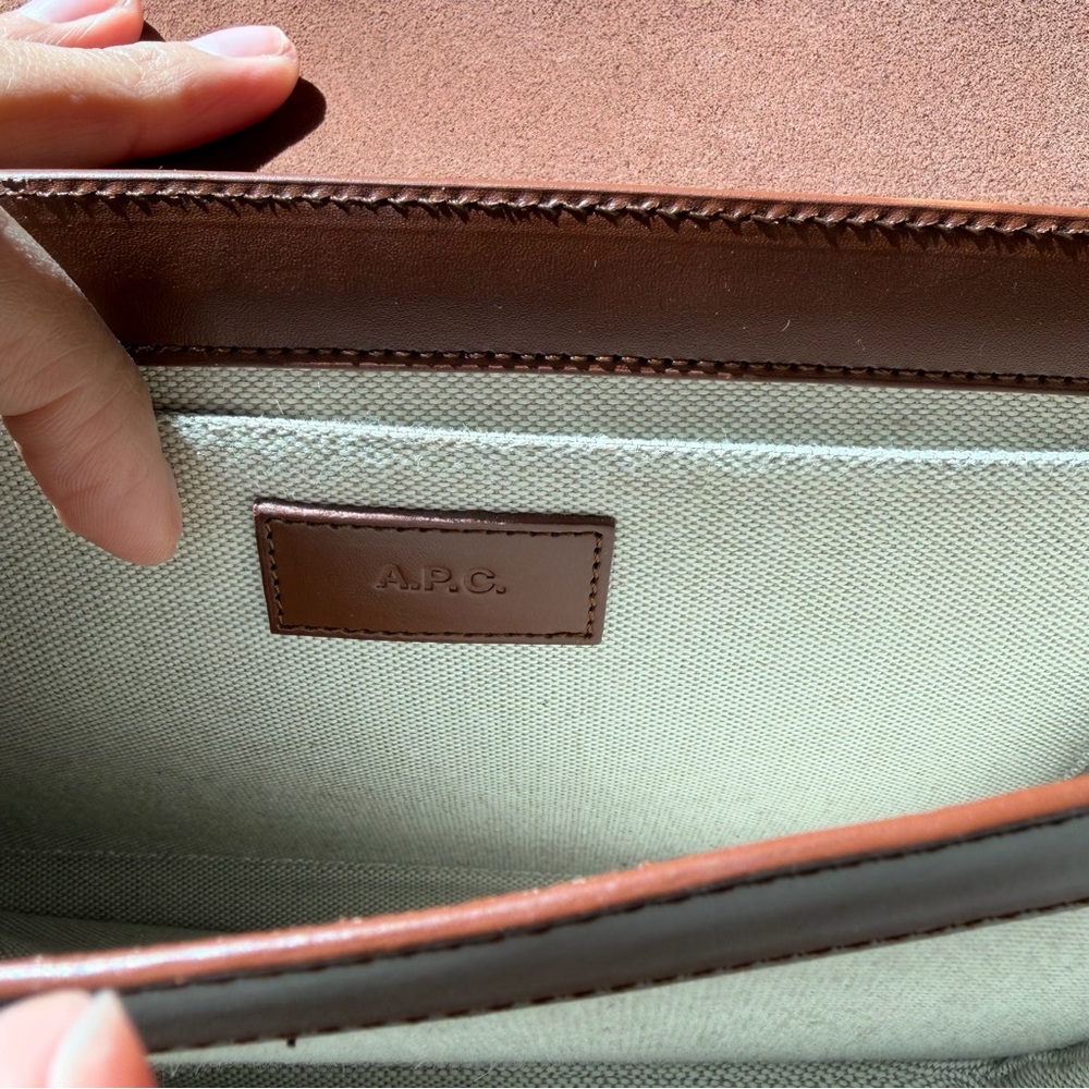 A.P.C. Dark Brown Leather Shoulder Bag - Picture 7 of 8